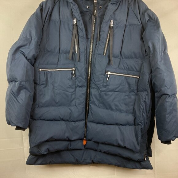 Orolay Womens Plus 2X Thickened Down Hooded Puffer Winter Jacket Navy Blue - Picture 4 of 9